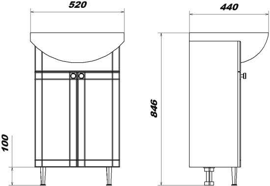 Мебель для ванной Sanstar Лира 50