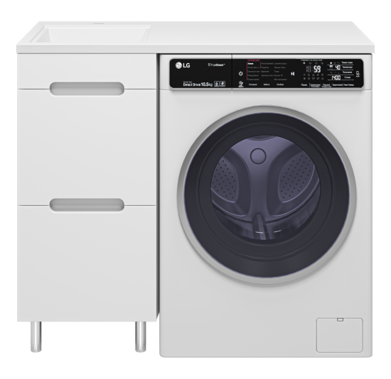 Тумба с раковиной Misty Байкал 40 L под стиральную машину, раковина Гавана 100
