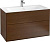 Тумба с раковиной Villeroy & Boch Finion 100 walnut veneer, с настенным освещением