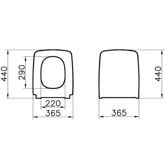 Крышка-сиденье VitrA Integra Square 810-003-009 тонкое с микролифтом