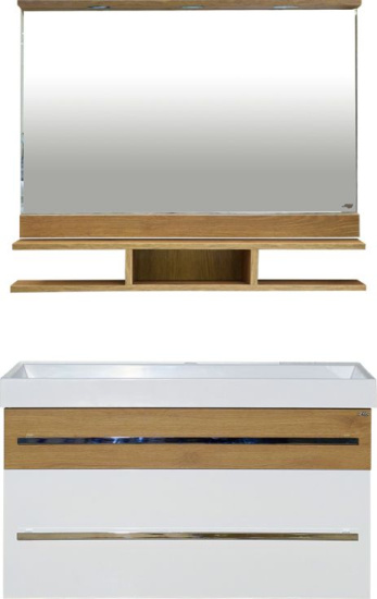 Тумба с раковиной Misty Леон 100 подвесная, дуб