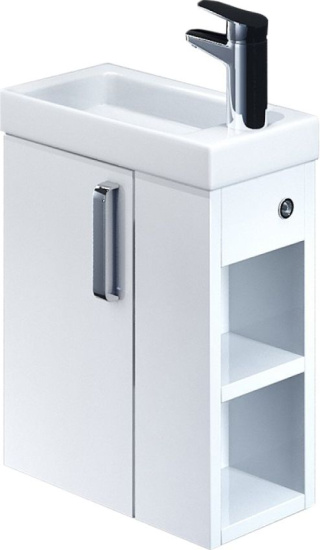 Тумба с раковиной Iddis Torr 40 R, подвесная, белая