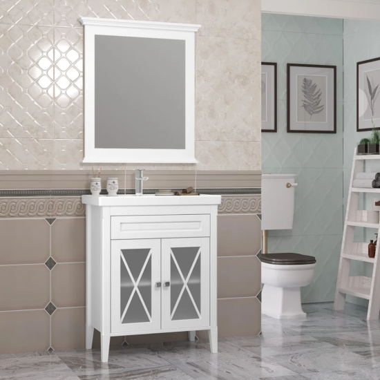 Зеркало Opadiris Палермо 70 белое матовое