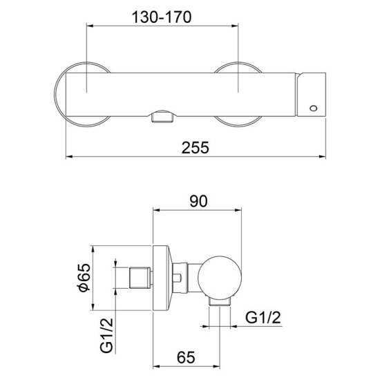 Смеситель для душа Webert One-B NB870102015