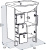 Тумба с раковиной Triton Кристи 60 L, 3 ящика, белая Тумба с раковиной Triton Кристи 60 L, 3 ящика, белая