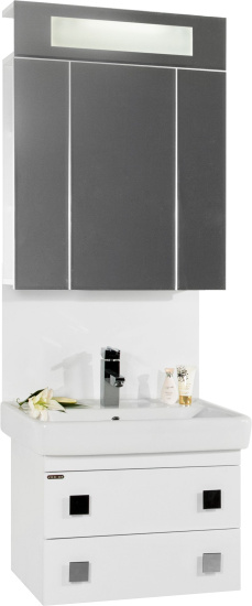 Зеркало-шкаф Vod-Ok Квадро 60 с подсветкой