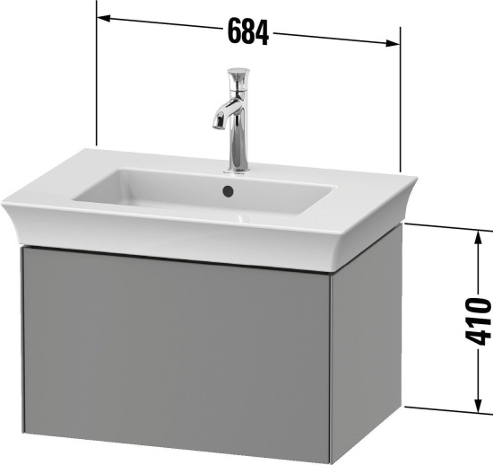 Мебель для ванной Duravit White Tulip 75 шелковисто-матовый