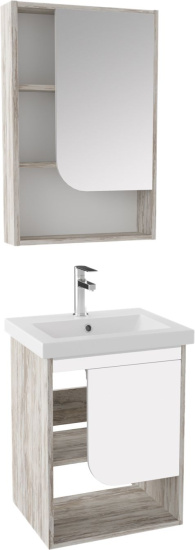 Зеркало-шкаф Runo Сити 50 R, дуб скандинавский