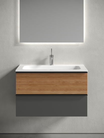 Тумба с раковиной Sancos Delta 80 дуб красный/графит, DL80GR