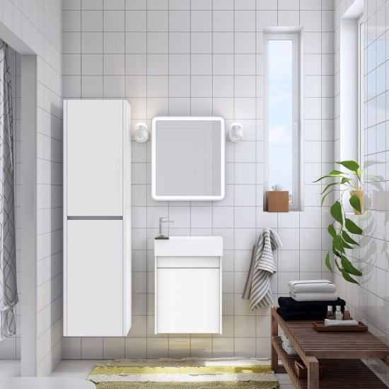 Тумба с раковиной Art&Max Family 40 R подвесная, Bianco Lucido