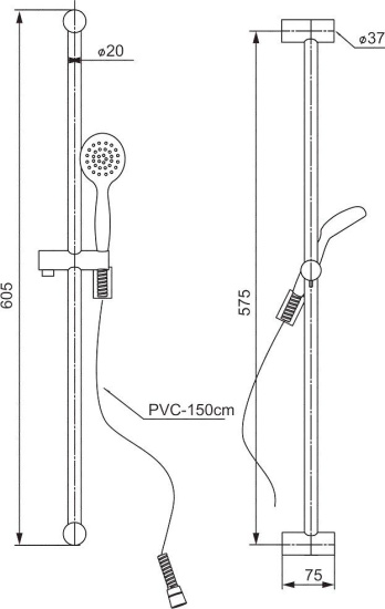 Душевой гарнитур Paini Modena MDCR121
