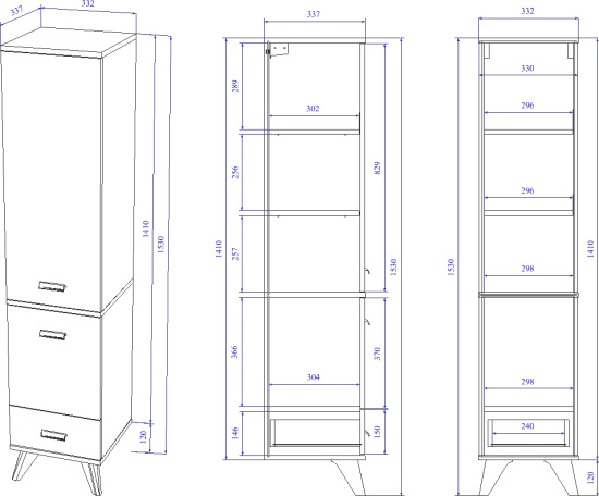 Пенал Sanflor Бруно 105 L, белый, орегон
