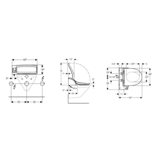 Крышка-биде Geberit AquaClean 5000 Plus 146.115.11.1
