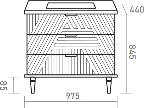 Мебель для ванной Brevita Etna 100