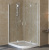 Душевой уголок Vegas Glass AFS-F Lux 110*100 01 01 L профиль белый, стекло прозрачное