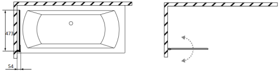 Шторка на ванну Radaway EOS PNJ 50 R