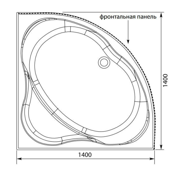 Акриловая ванна Aquanet Palau 140 см