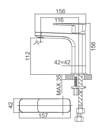 Смеситель для раковины Wonzon & Woghand Arnie WW-691101-MB