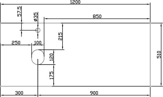 Мебель для ванной Diwo Элиста 120 чёрный мрамор, с раковиной Moduo 50 Square