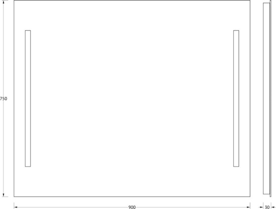 Зеркало Evoform Ledline BY 2118 90x75