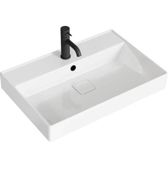 Тумба с раковиной Aqwella 5 stars Geometria 65 подвесная, 2 ящика, шалфей зеленый