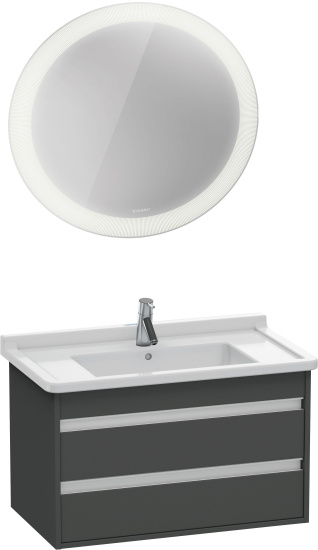 Тумба с раковиной Duravit Ketho 80 графит матовый