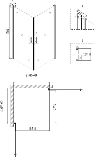 Душевое ограждение Niagara Nova NG-6604-08