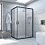Душевой уголок Vegas Glass ZA-F NOVO h2000 85*80 02М 10, профиль черный матовый, стекло сатин