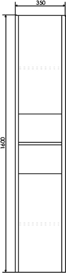 Пенал Comforty Женева 35 дуб белый