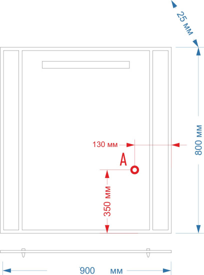 Зеркало Misty Морена 90 золотая мозаика