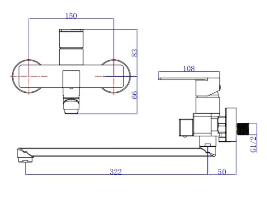 Смеситель для ванны Esko Ekaterinburg EK31