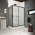 Душевой уголок Vegas Glass ZP+ZPV Protec h1900 160*80 02М Moru, профиль черный матовый, стекло Moru