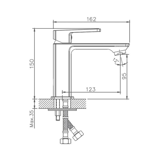 Смеситель для раковины Haiba HB176 HB10176 хром