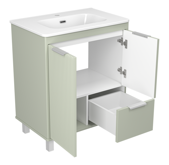 Тумба с раковиной Brevita Risacca Pistachio 70
