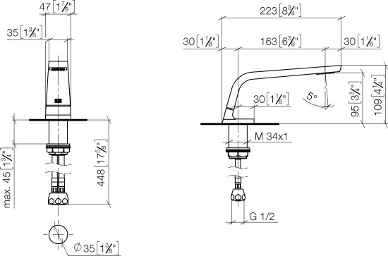 Смеситель для раковины Dorn Bracht CL.1 13714705-00 хром