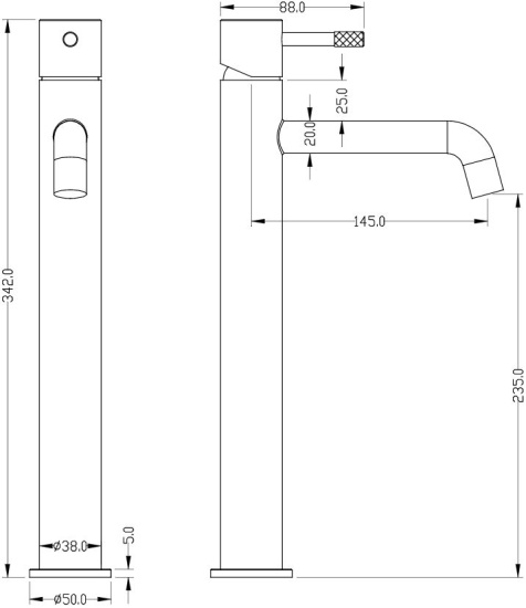 Смеситель для раковины Boheme Uno 462-MG