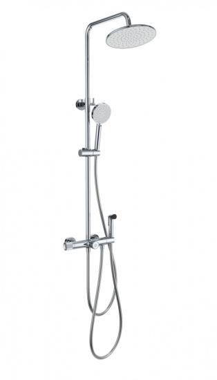 Душевая стойка Wonzon & Woghand WW-B3097-A-CR с техническим душем и термостатом