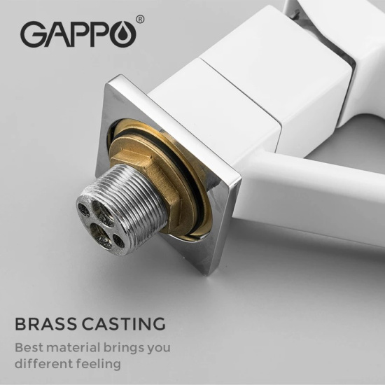 Смеситель для кухни Gappo G4517-8, белый
