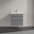 Тумба с раковиной Villeroy & Boch Venticello A92402 60 glossy grey, с белыми ручками