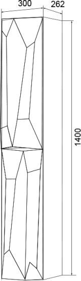 Пенал Aima Design Crystal 30П R white