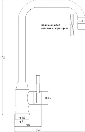 Смеситель для кухни Zorg Steel Hammer SH 5177 INOX