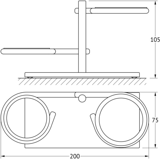 Стакан Ellux Domino DOM 005-C03 с мыльницей