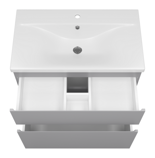 Тумба с раковиной Misty Лаки 80 серая