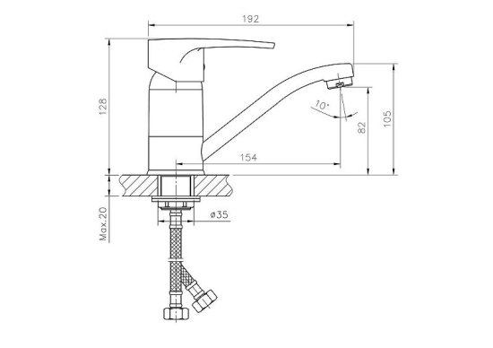 Смеситель для кухни Haiba HB4565-2