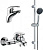 Душевой комплект Agger Proud A0831100 два смесителя + Душевой гарнитур Agger Wave