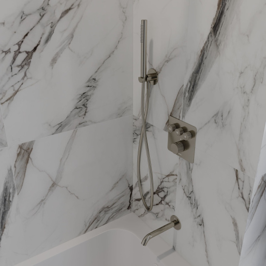 Смеситель для ванны AQUAme AQM8812BN термостат на 3 потребителя