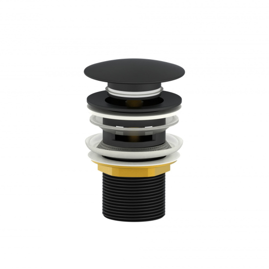 Донный клапан для раковины Wonzon & Woghand WW-88SS01-MB с переливом