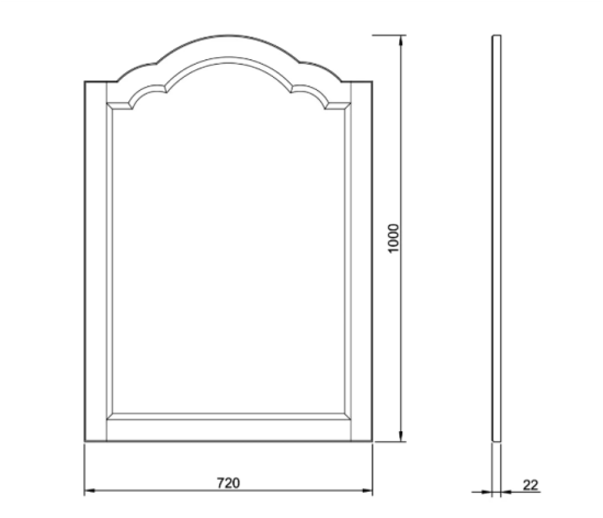 Мебель для ванной ValenHouse Эстетика 80 белая подвесная, ручки бронза