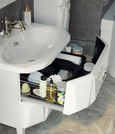 Тумба с раковиной Aima Design Brilliant 80 white