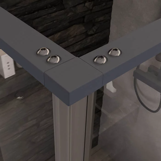Душевой уголок Veconi Rovigo 073GR 90x90, профиль графит, стекло прозрачное